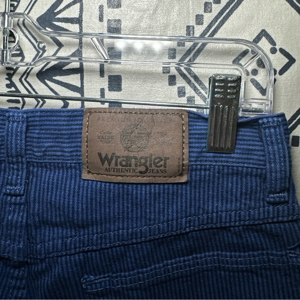 Vintage Wrangler Blue Stripe Shorts Boys 14- Made In The USA - Picture 3 of 10